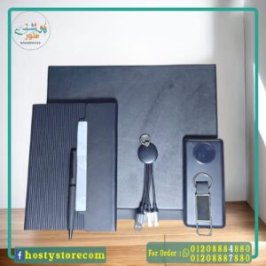 بوكس نوت بوك مستورد +قلم +ميداليا +يو إس بي +بور بانك